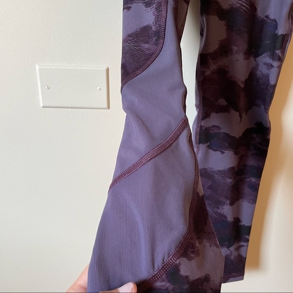 all in motion purple camo full length workout athletic leggings with pockets - Picture 7 of 8
